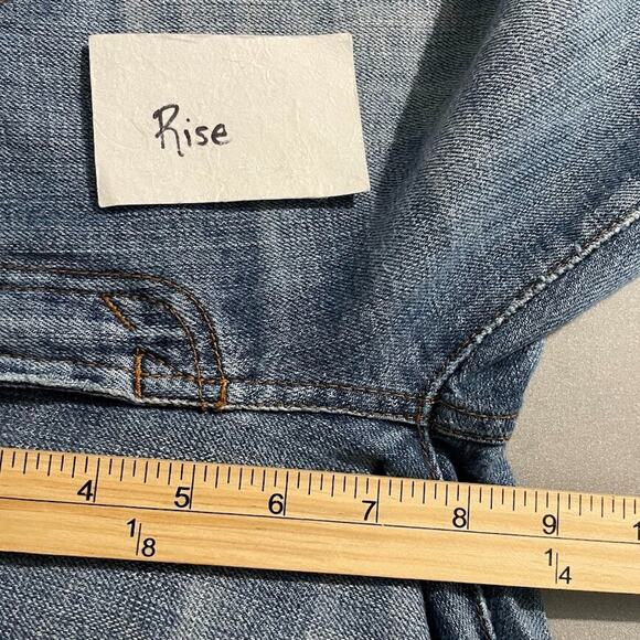 Seven for All Mankind Jeans Size 29 Denim Blue Jeans Low Rise Flare Western Y2K - Picture 12 of 14